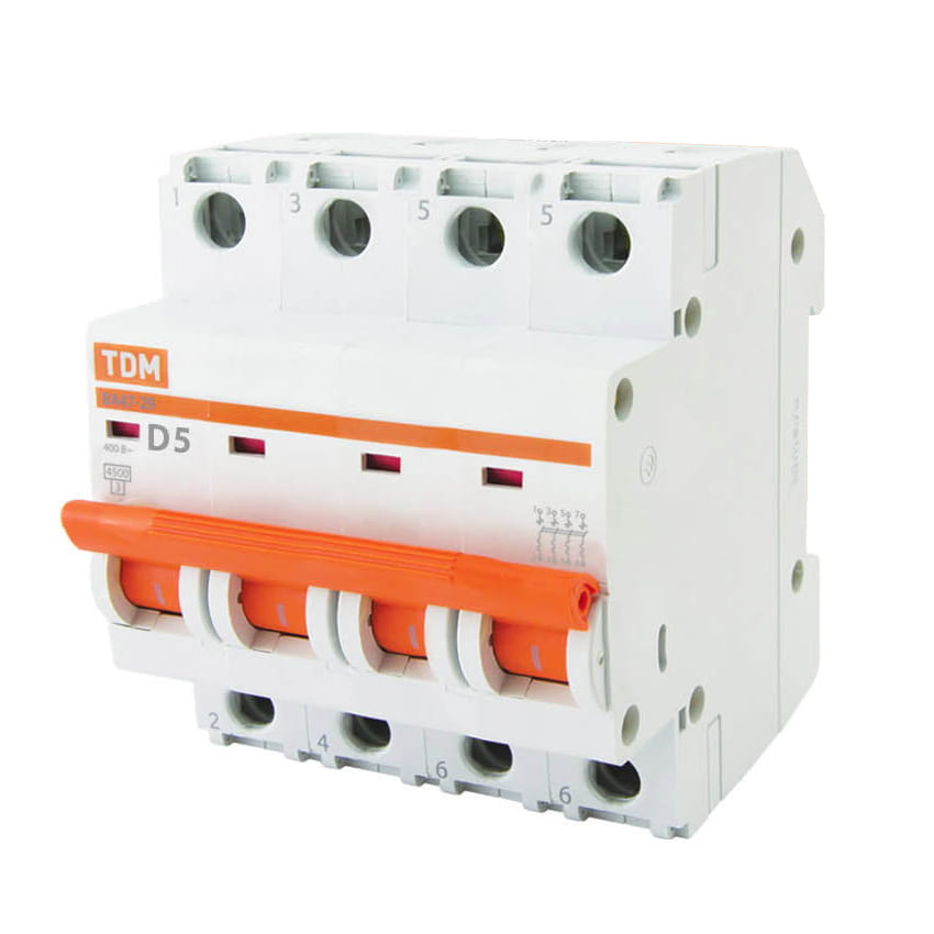 SQ0206-0184 Circuit breaker BA47-29 4P 5A D 4.5kA TDM