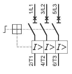 Electrical scheme of the circuit breaker GV3L series
