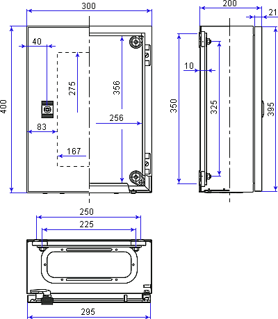 Размеры шкафа NSYCRN43200P