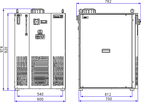 Габаритные размеры чиллера CC 6501
