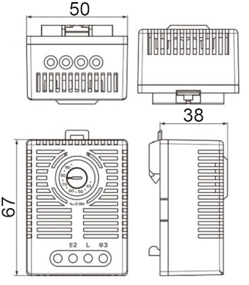 Размеры гигростата MTN-410