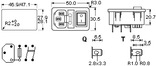 размеры разъема 0717-1S Arcolectric