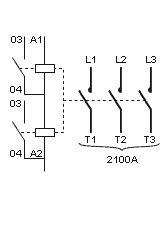 Подключение контактора LC1F2100M7