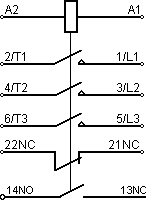 схема контактора LC1-E80