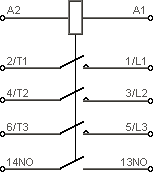 LC1-D2510 схема контактора