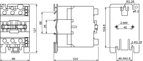 LC1-D9511 пускатель размеры