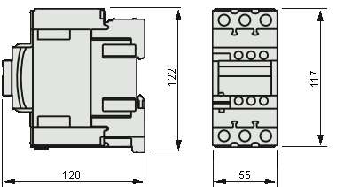 Размеры контактора LC1D40B7