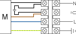 Схема подключения однофазного осевого вентилятора YWF.A4S-630B-5DIA00