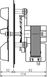 габаритные размеры вентилятора AACO ST25