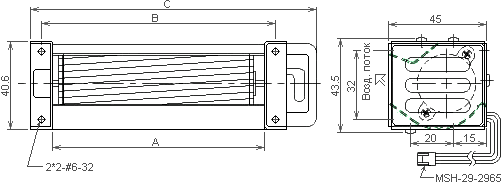 размеры тангенциального вентилятора JHD-030