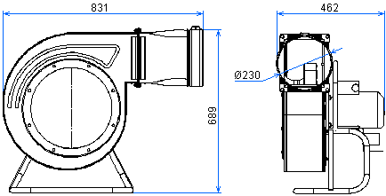 размеры вентилятора ВБСН-4.1У