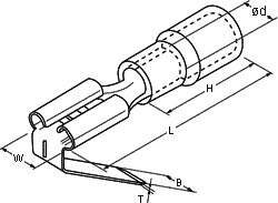 Изолированные ножевые клеммы с обратными ножевыми клеммами