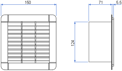 размеры вентилятора с фильтром 7F.50.8.230.2055