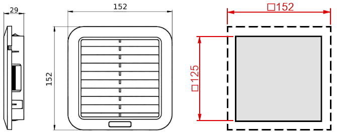 Размеры фильтра SLF-151