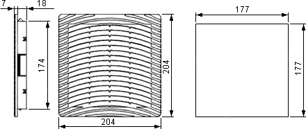 Dimensions of filter STFA204