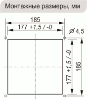 Монтажные размеры вентилятора с фильтром FL 204/120 