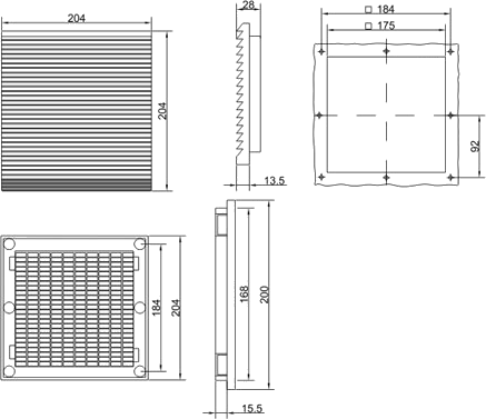 Вентиляционная решеткаRT201-A с фильтром