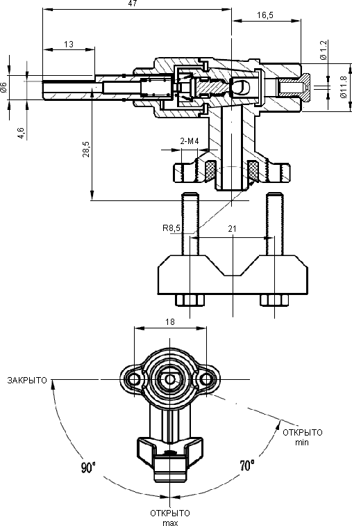 Drawing of valve STG QS-108B 072