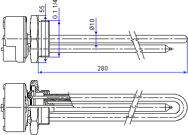 Присоединительные размеры ТЭНа для водонагревателей Аристон