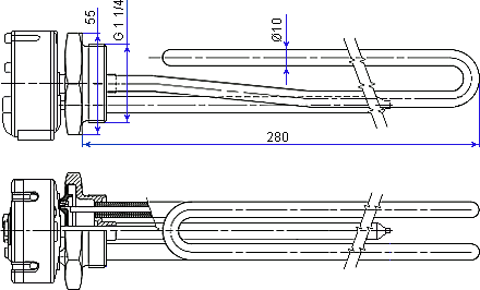 Heating element dimensions