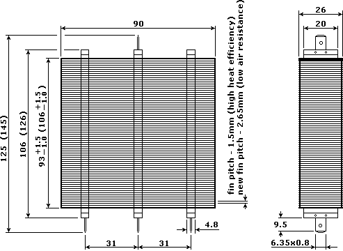 PTC heating element MH series
