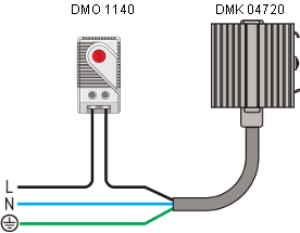 Пример подключения нагревателя DMK 04720