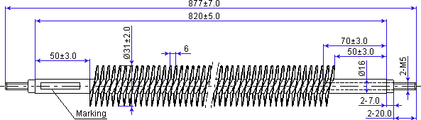 размеры оребренного ТЭНа SCAT-SS0101-004