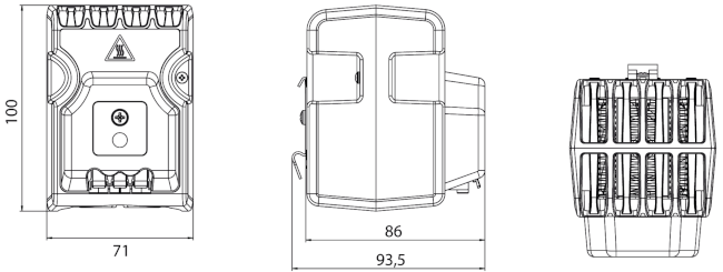 Размеры нагревателя с вентилятором SNV-6250-00T Silart