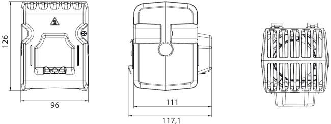 Размеры нагревателя с вентилятором SNV-8450-00T Silart
