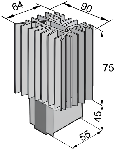 Размеры нагревателя SK3105.350