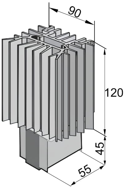 Размеры нагревателя SK3105.370