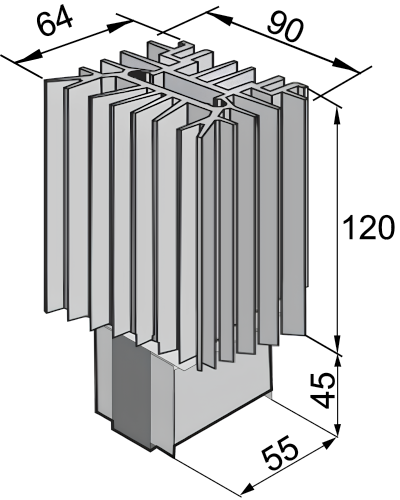 Размеры нагревателя SK3105.370