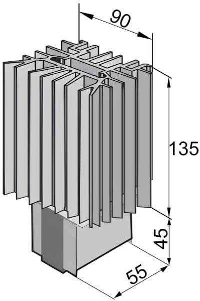 Размеры нагревателя SK3105.380