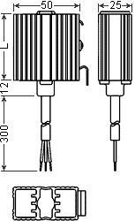 Dimensions heating element DMK 04755
