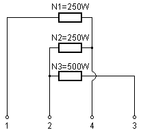 Электрическая схема соединения спиралей HP-145