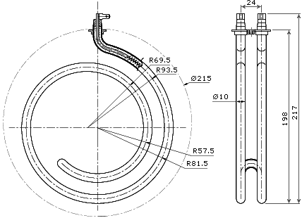 Spiral heating element SCAT-SS0917