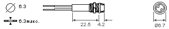 размеры индикаторной лампы 0245 OO