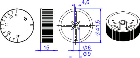 Рукоятка для капиллярного термостата на 40 градусов