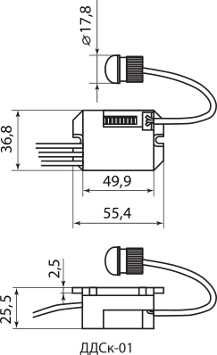 Датчик движения SQ0324-0022 размеры