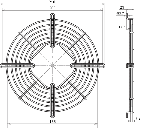 Защитная решетка G172 H17