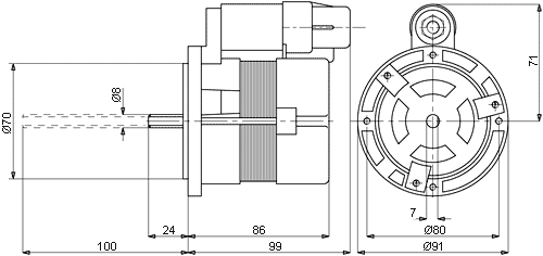 размеры двигателя серии 53