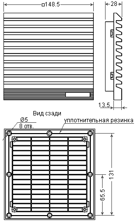 вентиляционная решетка с фильтром квадратная