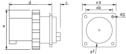 Размеры вилки внутренней установки 635-6