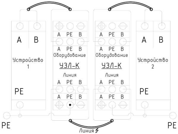 Схема подключения УЗЛ-К