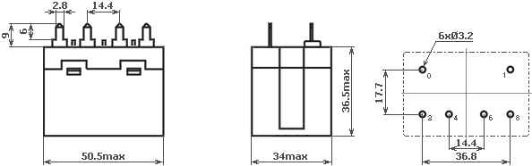 JQX-76F-P размеры