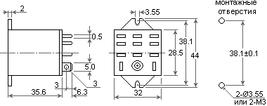 dimensions of relay LY3F