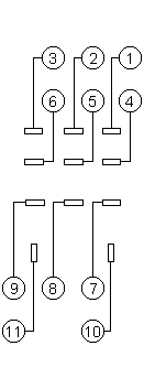 схема колодки DTF11A