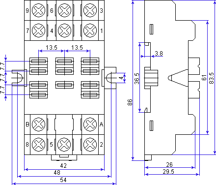 Socket-38F dimensions
