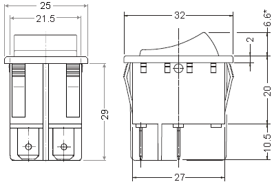 размеры выключателя сигналюкс 824082959E