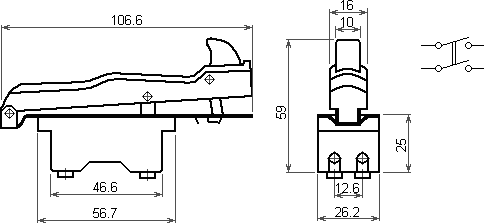 dimensions of switch for polisher FD22-6/1